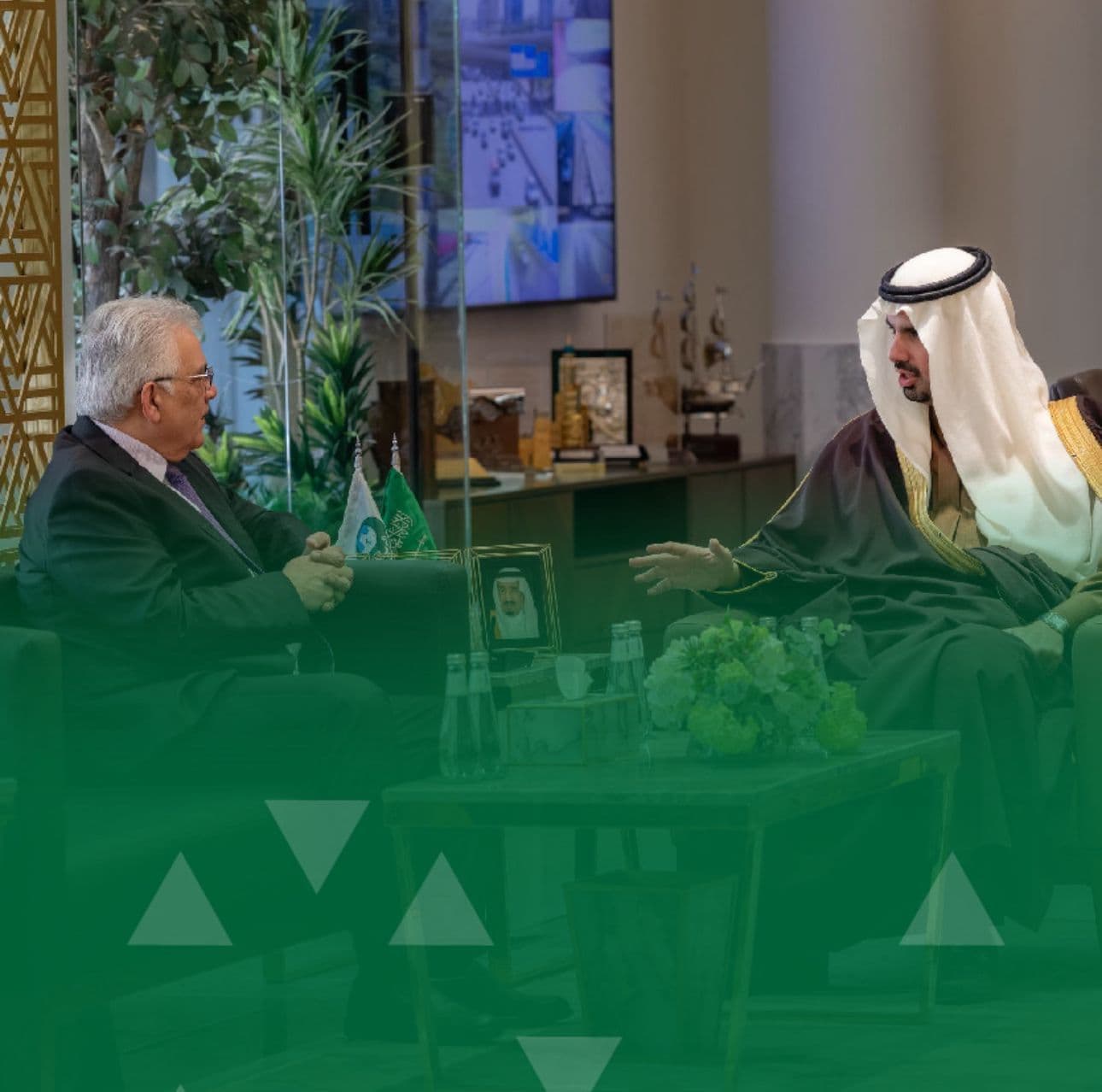 Prince Dr. Faisal bin Ayyaf Receives the Ambassador of the State of Palestine to the Kingdom