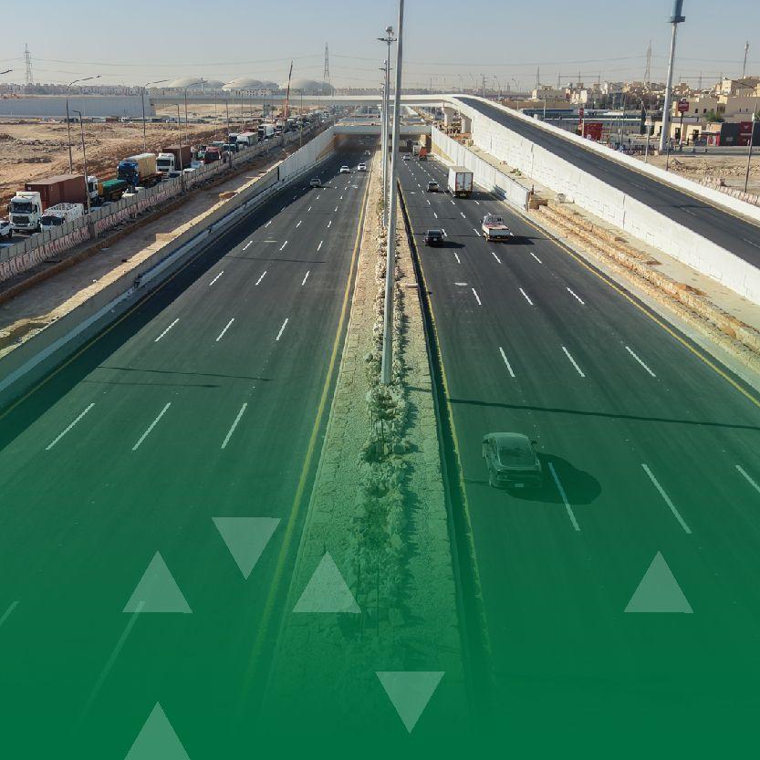 افتتاح جزئي لمشروع تقاطع ديراب مع طريق النفود